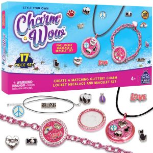 CharmWow Multicolor Locket Necklace & Bracelet Making Set