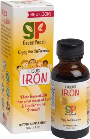 GreenPeach Liquid Iron Supplement