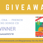 GIVEAWAY: Cha, Cha, Cha — French Learning Songs CD